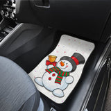 Christmas Happy Night Snowman Ring The Xmas Bell Car Floor Mats 103406 - YourCarButBetter