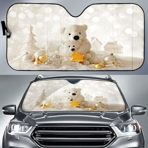 Christmas New Year Bear Decorations Sun Shade Amazing Best Gift Ideas 102507 - YourCarButBetter