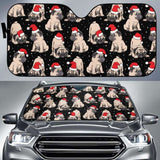 Christmas Pugs Santa_S Red Cap Pattern Car Auto Sun Shades 104020 - YourCarButBetter