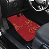 Christmas Reindeer And Pine Tree Pattern Car Floor Mats 210601 - YourCarButBetter