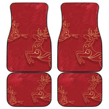 Christmas Reindeer And Pine Tree Pattern Car Floor Mats 210601 - YourCarButBetter