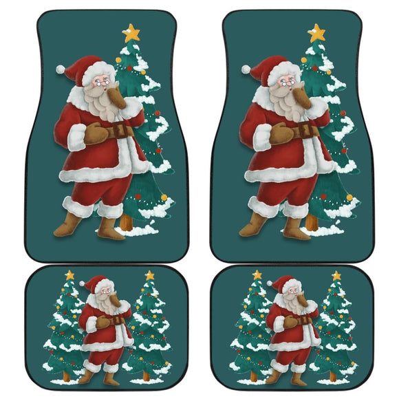 Christmas Santa Claus Custom Car Accessories Car Floor Mats 211603 - YourCarButBetter