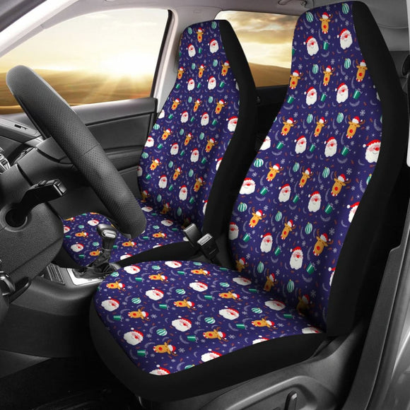 Christmas Santa Claus Reindeer Car Seat Covers 210601 - YourCarButBetter