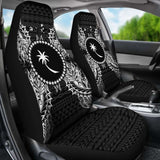 Chuuk Car Seat Cover - Chuuk Flag Map Black - 105905 - YourCarButBetter