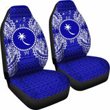 Chuuk Car Seat Cover - Chuuk Flag Map Blue - 105905 - YourCarButBetter