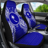Chuuk Car Seat Cover - Chuuk Flag Map Blue - 105905 - YourCarButBetter
