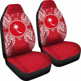 Chuuk Car Seat Cover - Chuuk Flag Map Red White - 105905 - YourCarButBetter