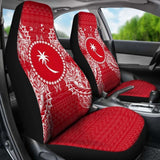 Chuuk Car Seat Cover - Chuuk Flag Map Red White - 105905 - YourCarButBetter