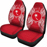 Chuuk Car Seat Cover - Chuuk Flag Map Red White - 105905 - YourCarButBetter