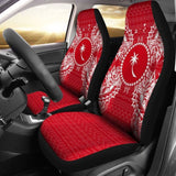 Chuuk Car Seat Cover - Chuuk Flag Map Red White - 105905 - YourCarButBetter