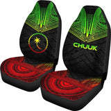 Chuuk Car Seat Cover - Chuuk Flag Polynesian Chief Tattoo Reggae Version - 10 174914 - YourCarButBetter