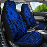 Chuuk Car Seat Cover - Chuuk Flag Polynesian Tattoo Blue - 9 174914 - YourCarButBetter