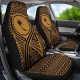 Chuuk Car Seat Cover - Chuuk Flag Polynesian Tattoo Gold - 9 174914 - YourCarButBetter
