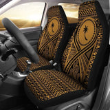 Chuuk Car Seat Cover - Chuuk Flag Polynesian Tattoo Gold - 9 174914 - YourCarButBetter