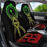 Chuuk Car Seat Covers - Chuuk Flag Micronesian Tribal Reggae - 105905 - YourCarButBetter