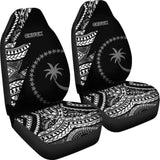 Chuuk Car Seat Covers - Micronesian Pattern Flash Black - 105905 - YourCarButBetter