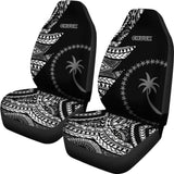 Chuuk Car Seat Covers - Micronesian Pattern Flash Black - 105905 - YourCarButBetter
