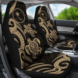 Chuuk Micronesian Car Seat Covers - Gold Tentacle Turtle - 091114 - YourCarButBetter