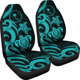 Chuuk Micronesian Car Seat Covers - Turquoise Tentacle Turtle - 091114 - YourCarButBetter