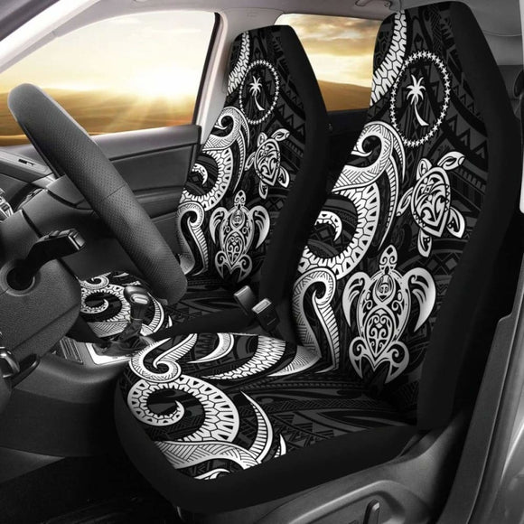 Chuuk Micronesian Car Seat Covers - White Tentacle Turtle - 091114 - YourCarButBetter