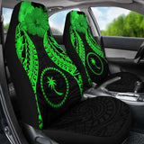 Chuuk Polynesian Car Seat Covers Pride Seal And Hibiscus Green - 232125 - YourCarButBetter
