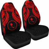 Chuuk Polynesian Car Seat Covers Pride Seal And Hibiscus Red - 232125 - YourCarButBetter
