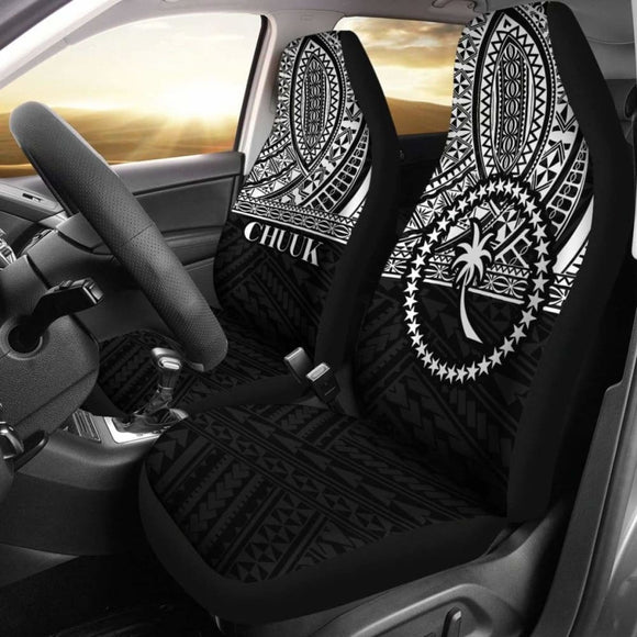 Chuuk State Car Seat Covers - Chuuk Flag Black Version - 105905 - YourCarButBetter