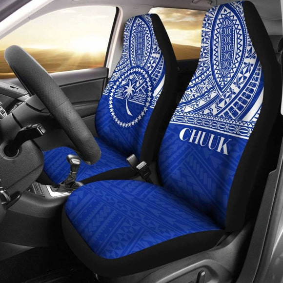 Chuuk State Car Seat Covers - Chuuk Flag Blue Version - 105905 - YourCarButBetter