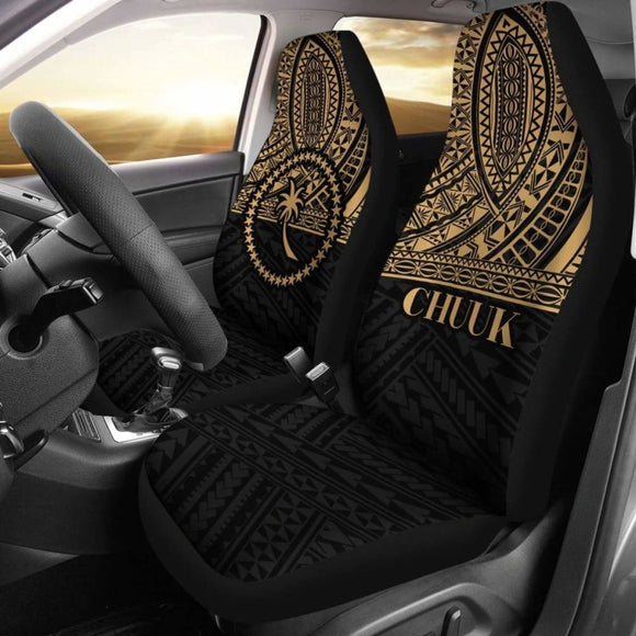 Chuuk State Car Seat Covers - Chuuk Flag Gold Version - 105905 - YourCarButBetter