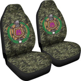 Classic Green Camouflage Omega Psi Phi Car Seat Covers 211706 - YourCarButBetter
