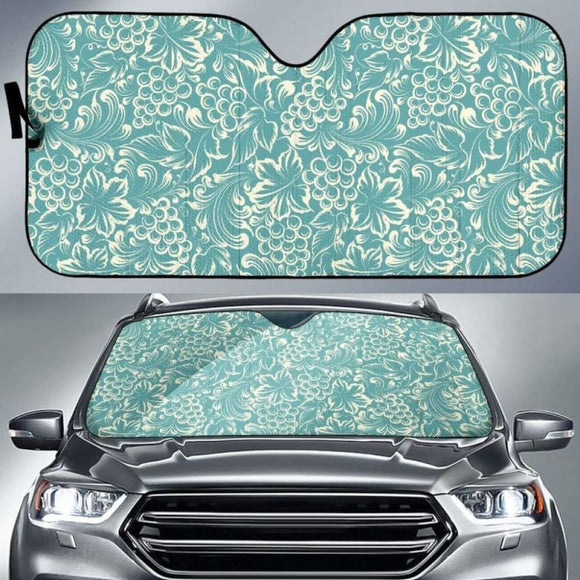 Classic Hand Drawn Grape Pattern Car Auto Sun Shades 182102 - YourCarButBetter