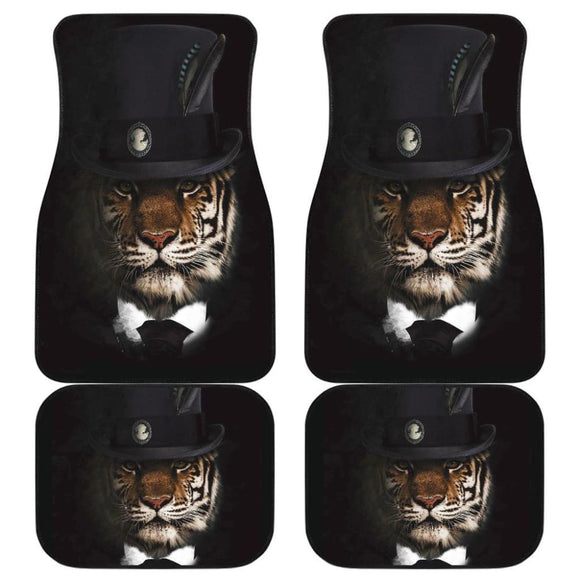 Classy Tiger Canvas Art Car Floor Mats Amazing Gift 174510 - YourCarButBetter