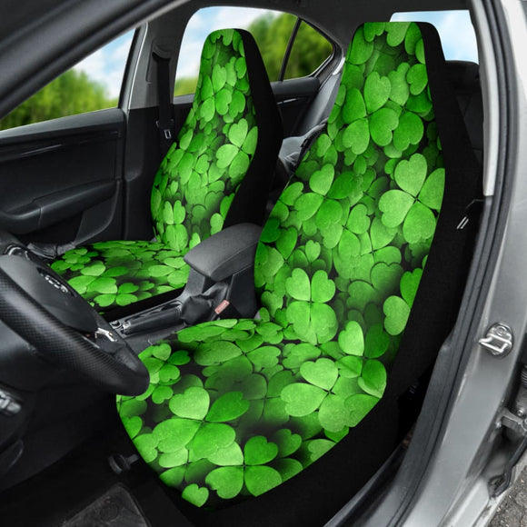 Clover Green Leaves Car Seat Covers 210601 - YourCarButBetter