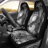 Cnmi Car Seat - Humpback Whale With Tropical Flowers (White) - 102802 - YourCarButBetter