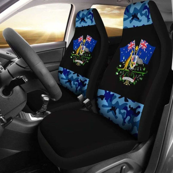 Coat Of Arms Of Australia With Camo Style Car Seat Covers Amazing 112608 - YourCarButBetter