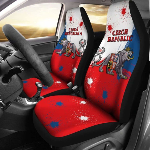 Coat Of Arms Czech Republic Lion Car Seat Covers Amazing 105905 - YourCarButBetter