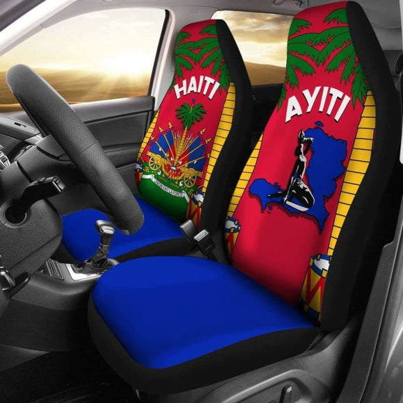 Coat Of Arms Haiti Car Seat Covers - Le Marron Inconnu 4 153908 - YourCarButBetter