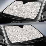 Cocoa Beans Leaves Pattern Car Auto Sun Shades 182102 - YourCarButBetter