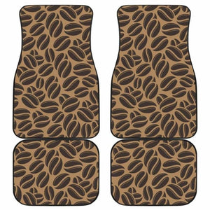 Coffee Bean On Brown Background Front And Back Car Mats 163730 - YourCarButBetter