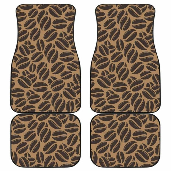 Coffee Bean On Brown Background Front And Back Car Mats 163730 - YourCarButBetter