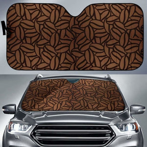 Coffee Bean Pattern Car Auto Sun Shades 460402 - YourCarButBetter