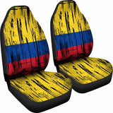 Colombia Grunge Flag Car Seat Cover 1 232125 - YourCarButBetter