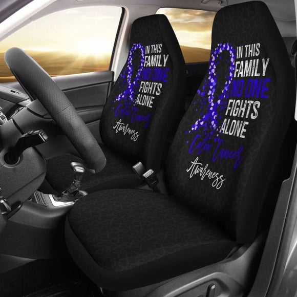 Colon Cancer No One Fights Alone Car Seat Covers 210101 - YourCarButBetter
