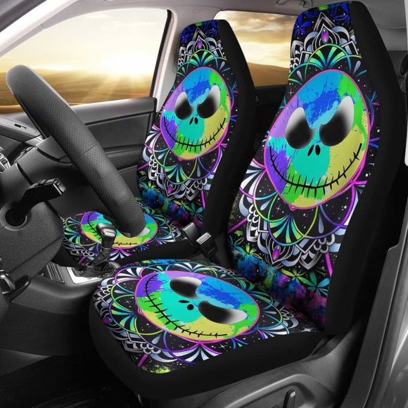 Color Jack Skellington Car Seat Cover 101819 - YourCarButBetter