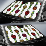 Colorful Apples Leave Zebra Stripe Car Auto Sun Shades 182102 - YourCarButBetter