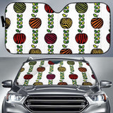 Colorful Apples Leave Zebra Stripe Car Auto Sun Shades 182102 - YourCarButBetter