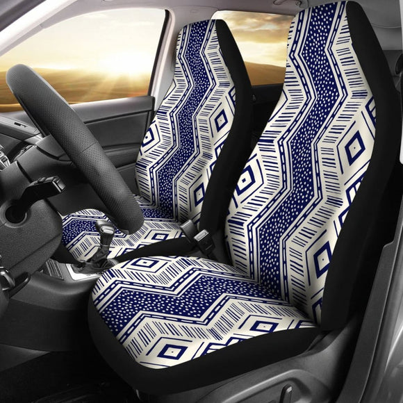 Colorful Aztec Blue And White Design 174510 - YourCarButBetter