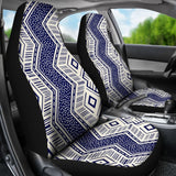 Colorful Aztec Blue And White Design 174510 - YourCarButBetter