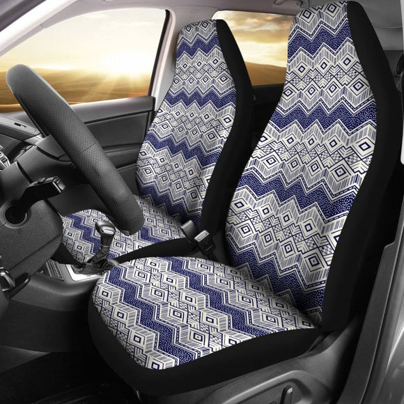 Colorful Aztec Blue And White Design 174510 - YourCarButBetter