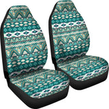 Colorful Aztec Green Design Car Seat Covers 174510 - YourCarButBetter